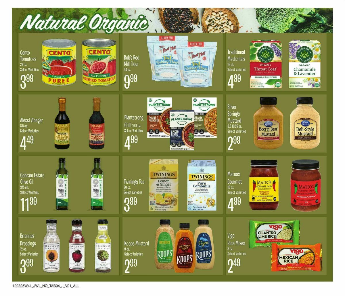 Jewel Osco Organics Guide Weekly Ad from December 3