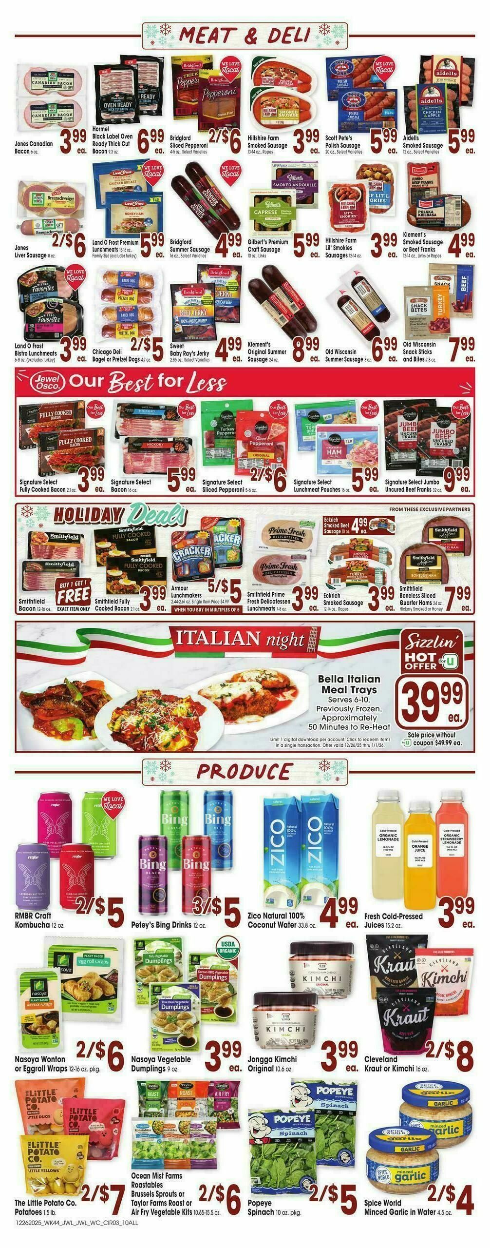 Jewel Osco Weekly Ad from December 26