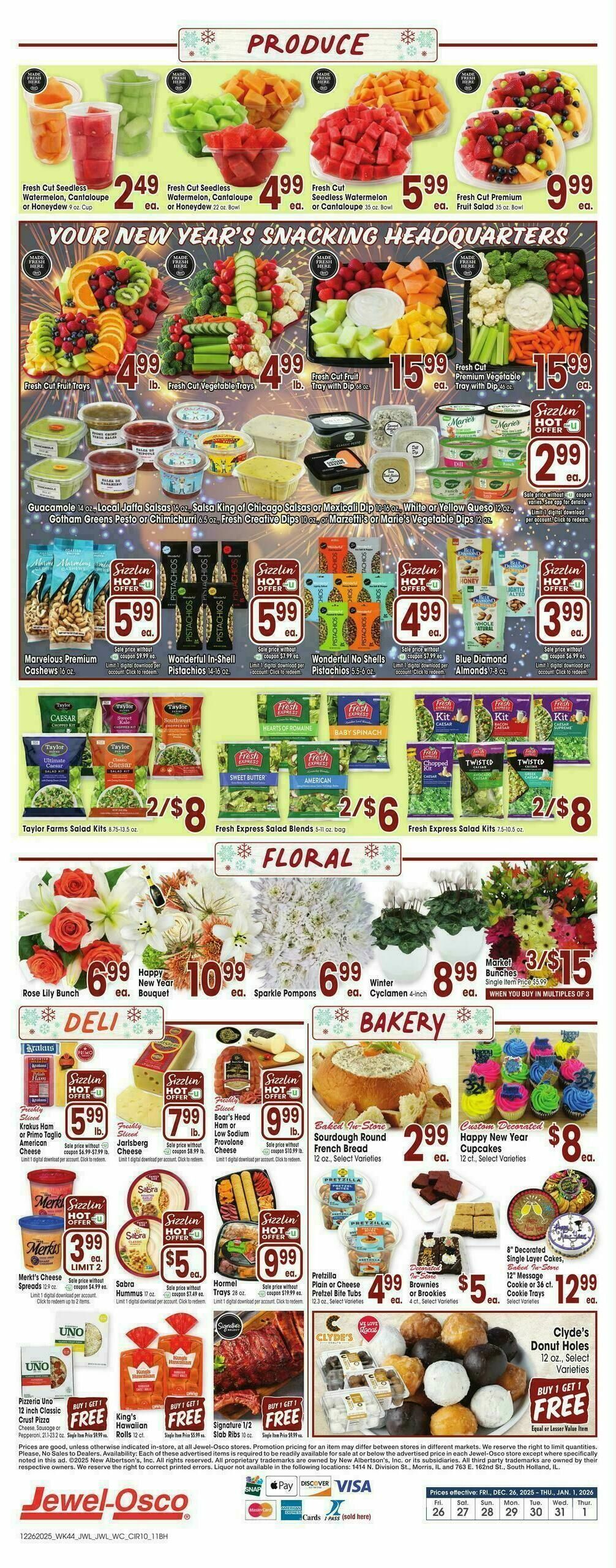 Jewel Osco Weekly Ad from December 26