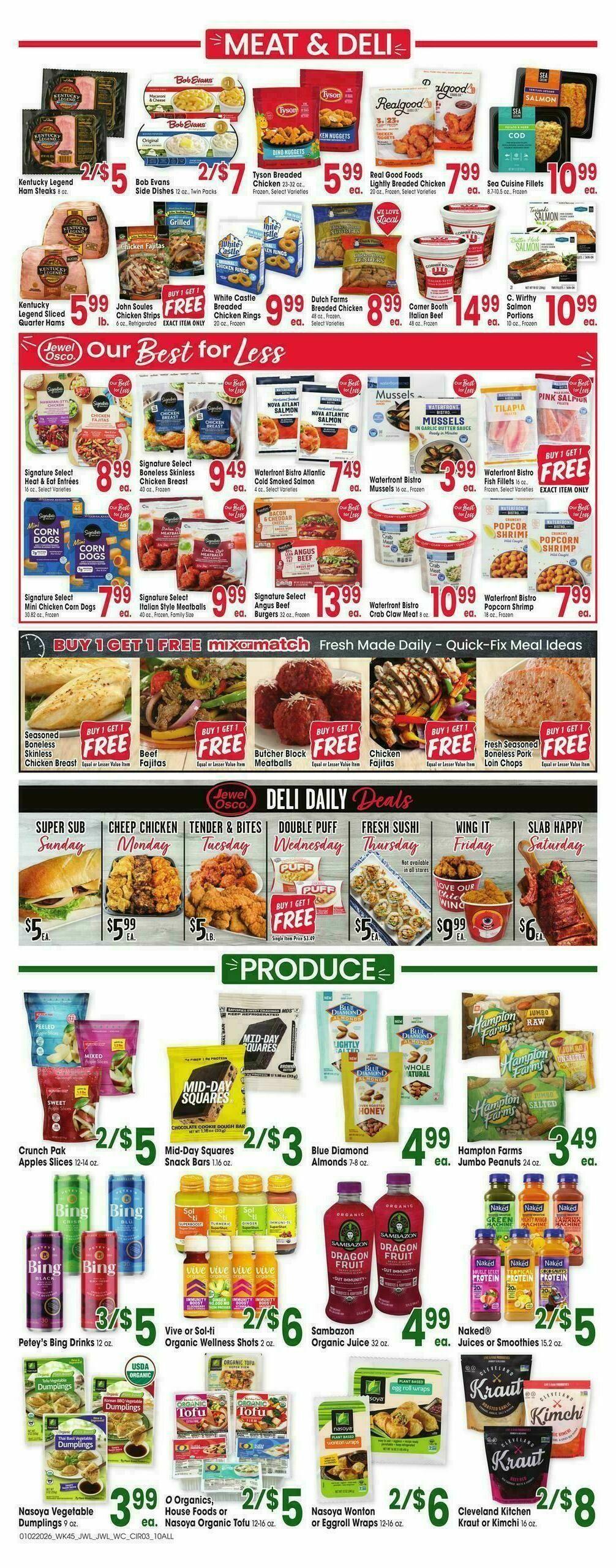 Jewel Osco Weekly Ad from January 2