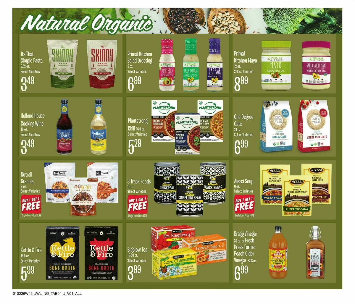 Jewel Osco Organics Guide Weekly Ad from January 2