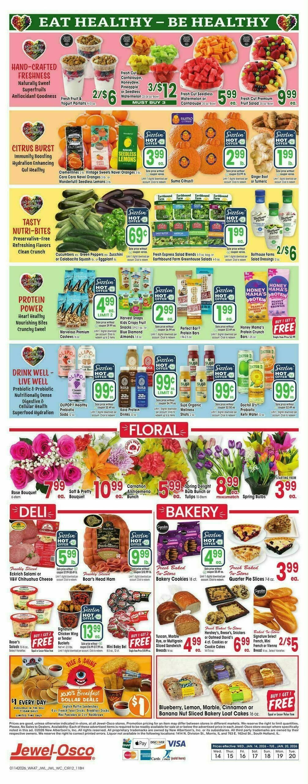 Jewel Osco Weekly Ad from January 14