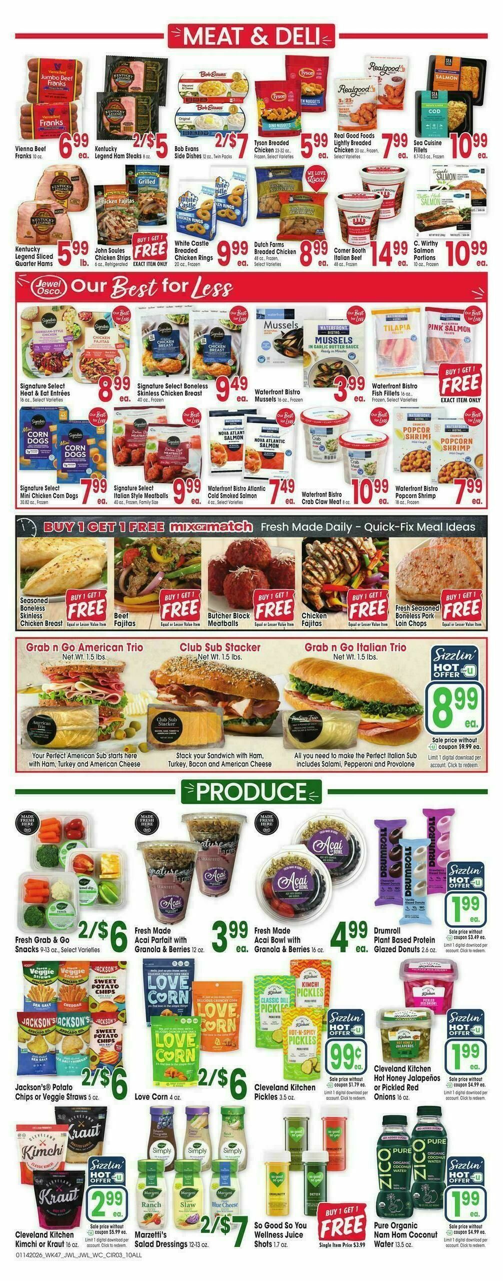 Jewel Osco Weekly Ad from January 14
