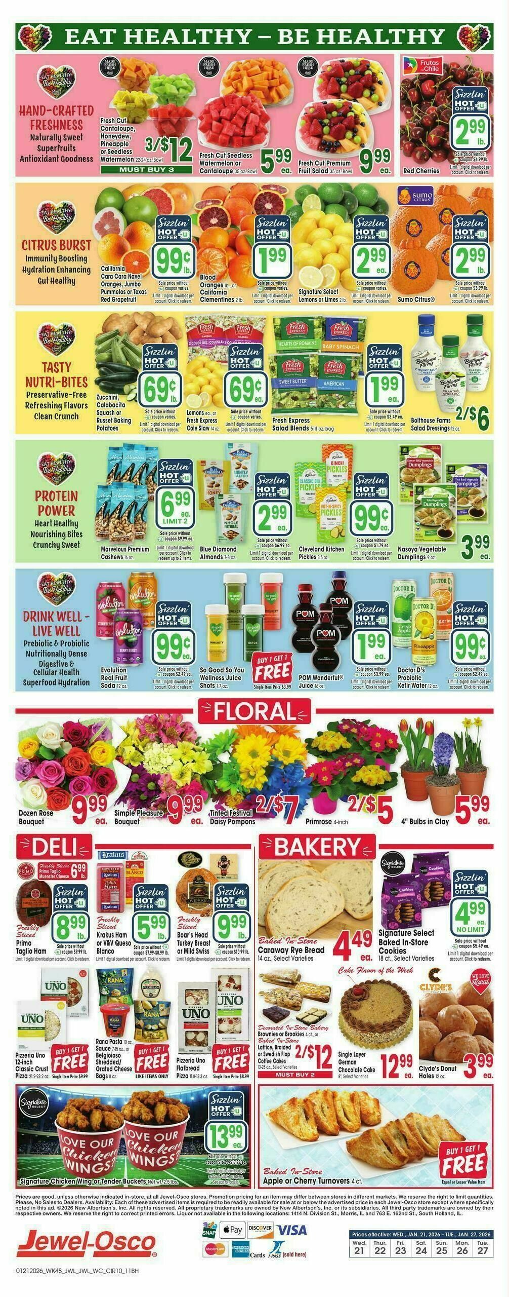 Jewel Osco Weekly Ad from January 21