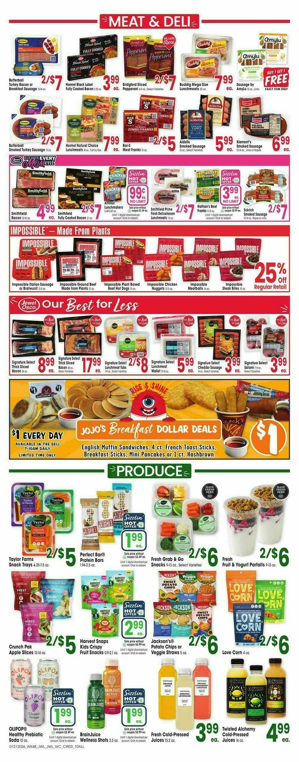 Jewel Osco Weekly Ad from January 21
