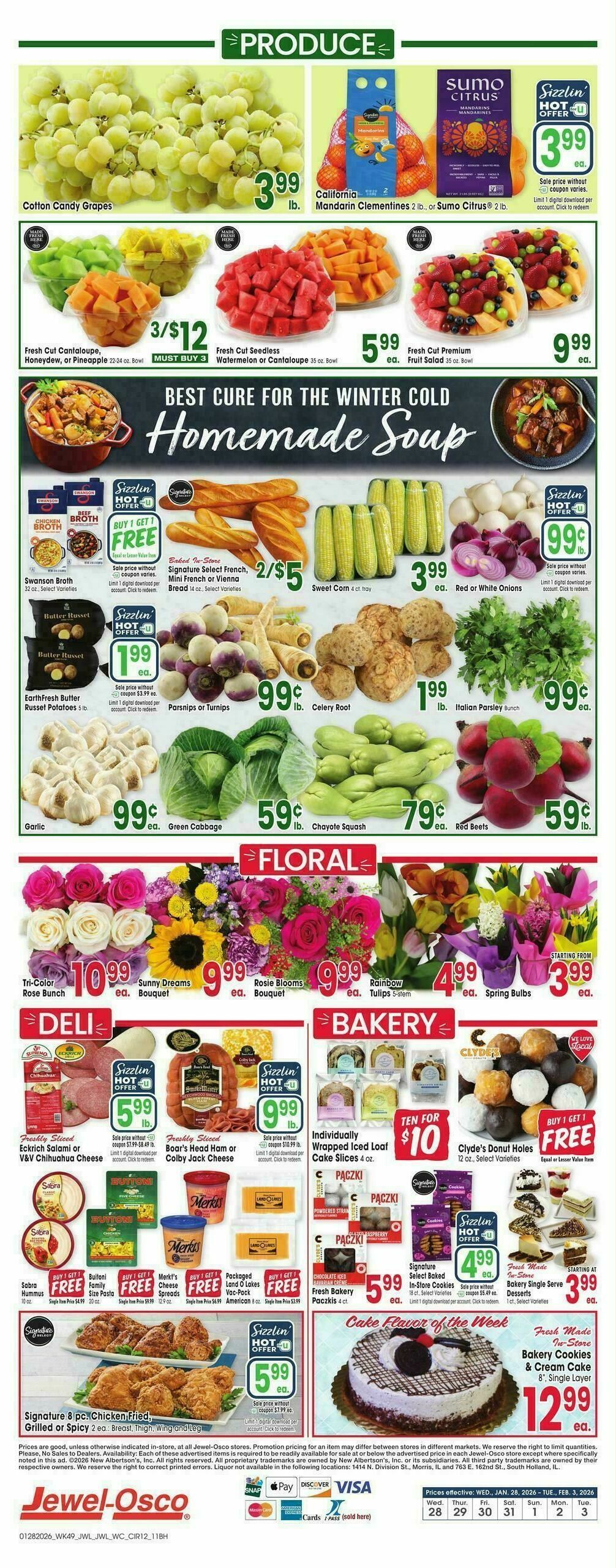 Jewel Osco Weekly Ad from January 28