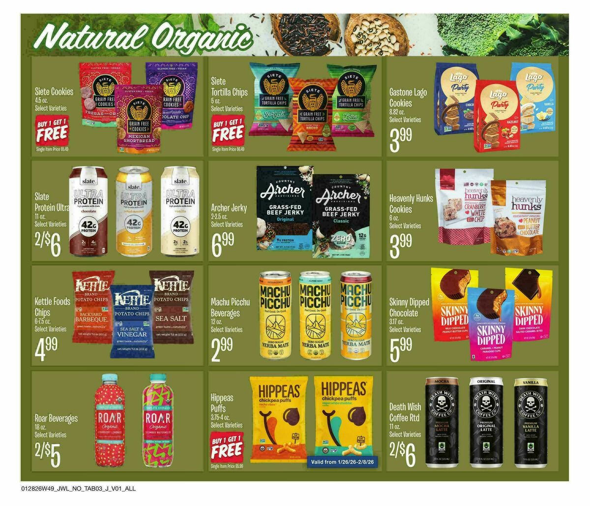 Jewel Osco Organics Guide Weekly Ad from January 28