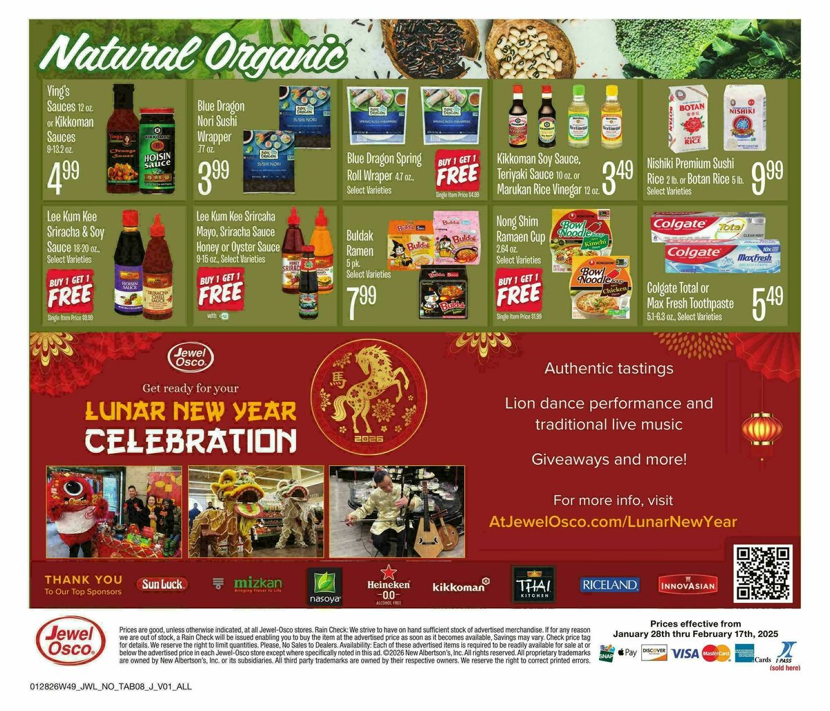 Jewel Osco Organics Guide Weekly Ad from January 28
