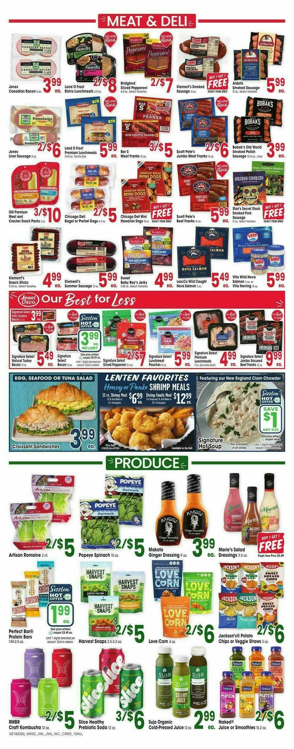 Jewel Osco Weekly Ad from February 18