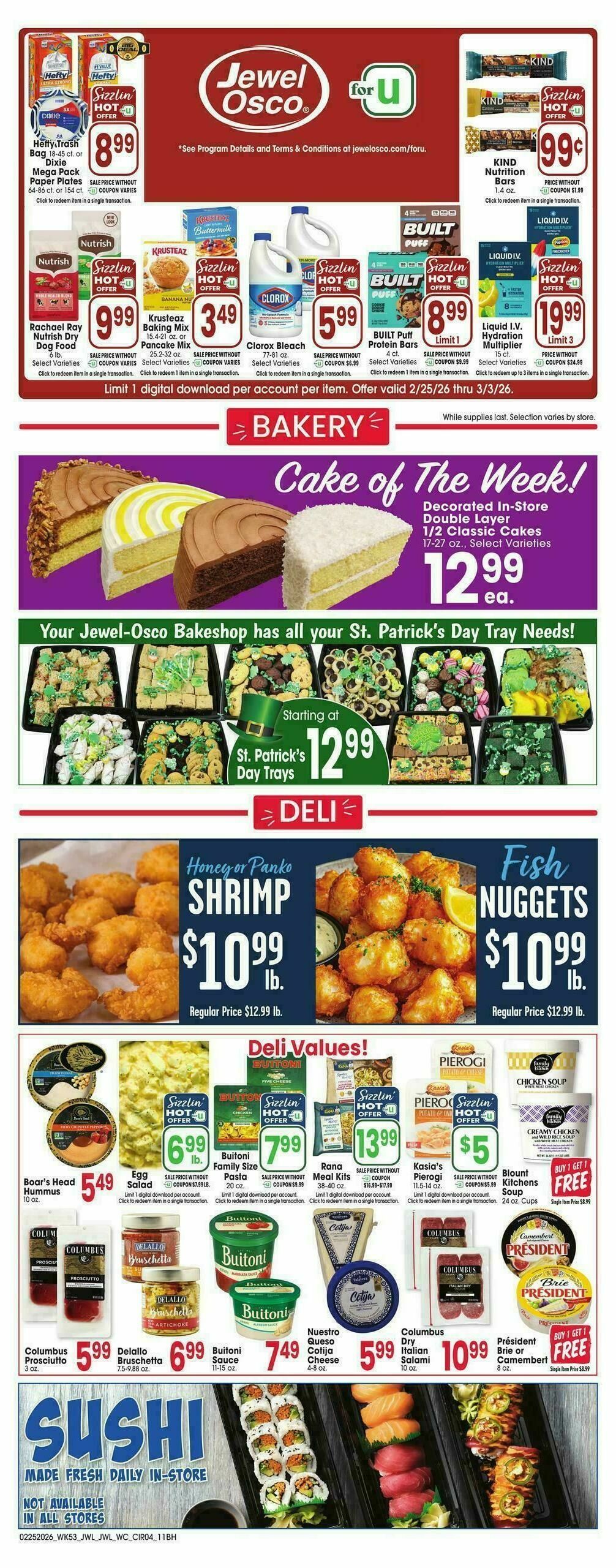 Jewel Osco Weekly Ad from February 25