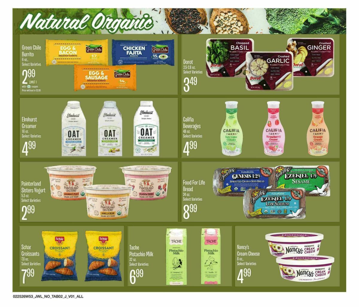 Jewel Osco Organics Guide Weekly Ad from February 25