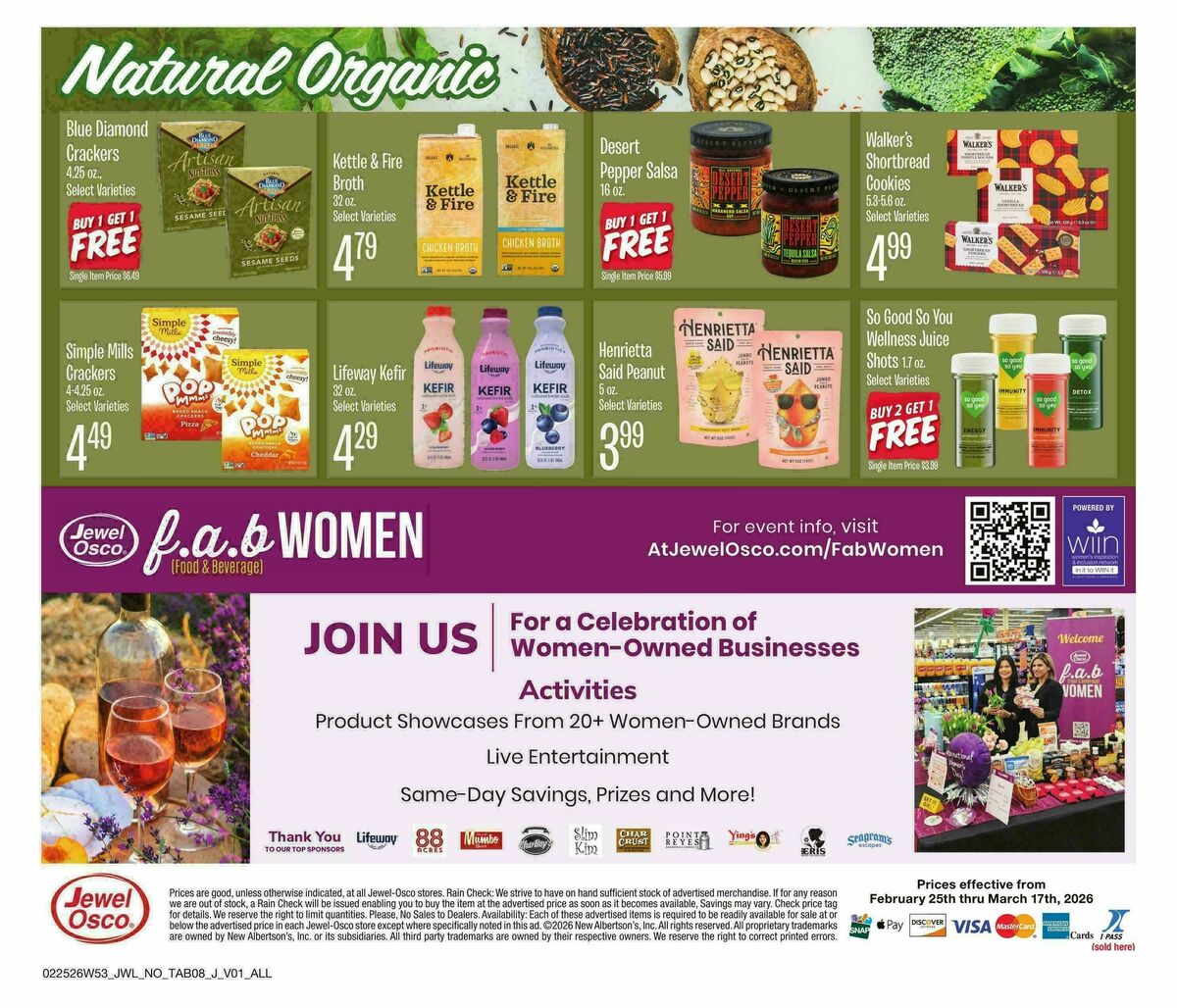 Jewel Osco Organics Guide Weekly Ad from February 25