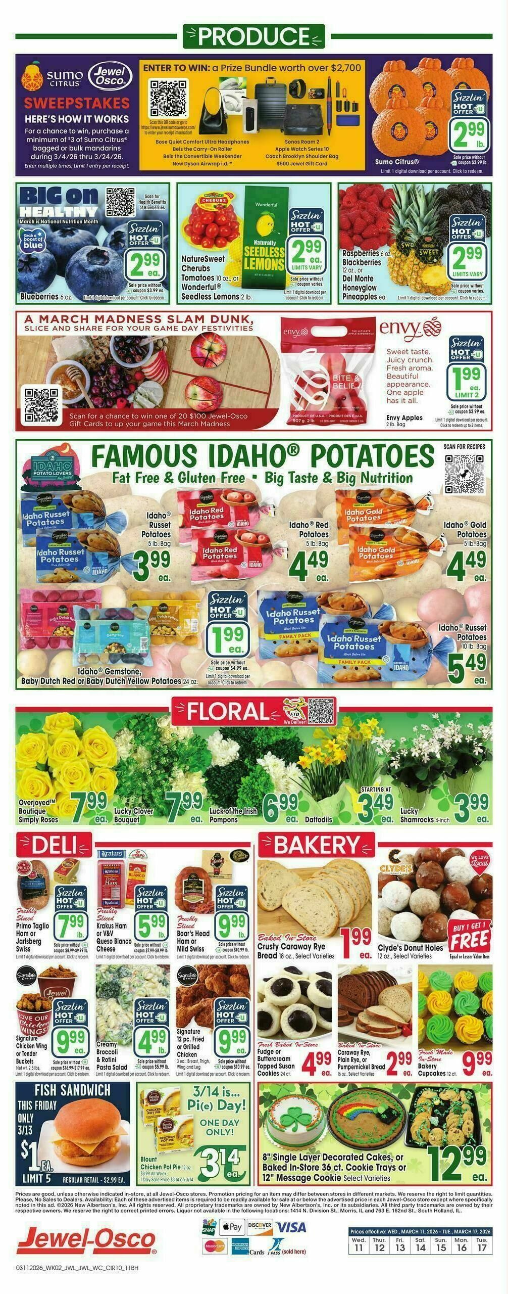 Jewel Osco Weekly Ad from March 11