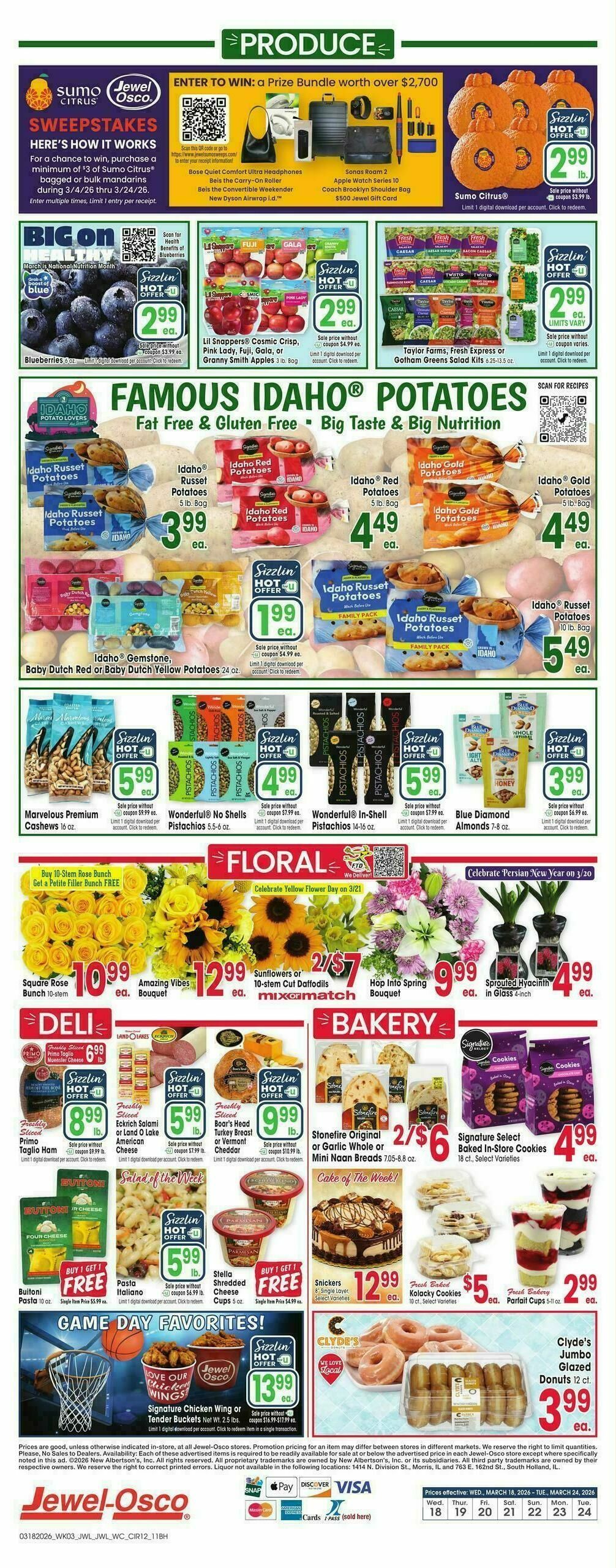 Jewel Osco Weekly Ad from March 18