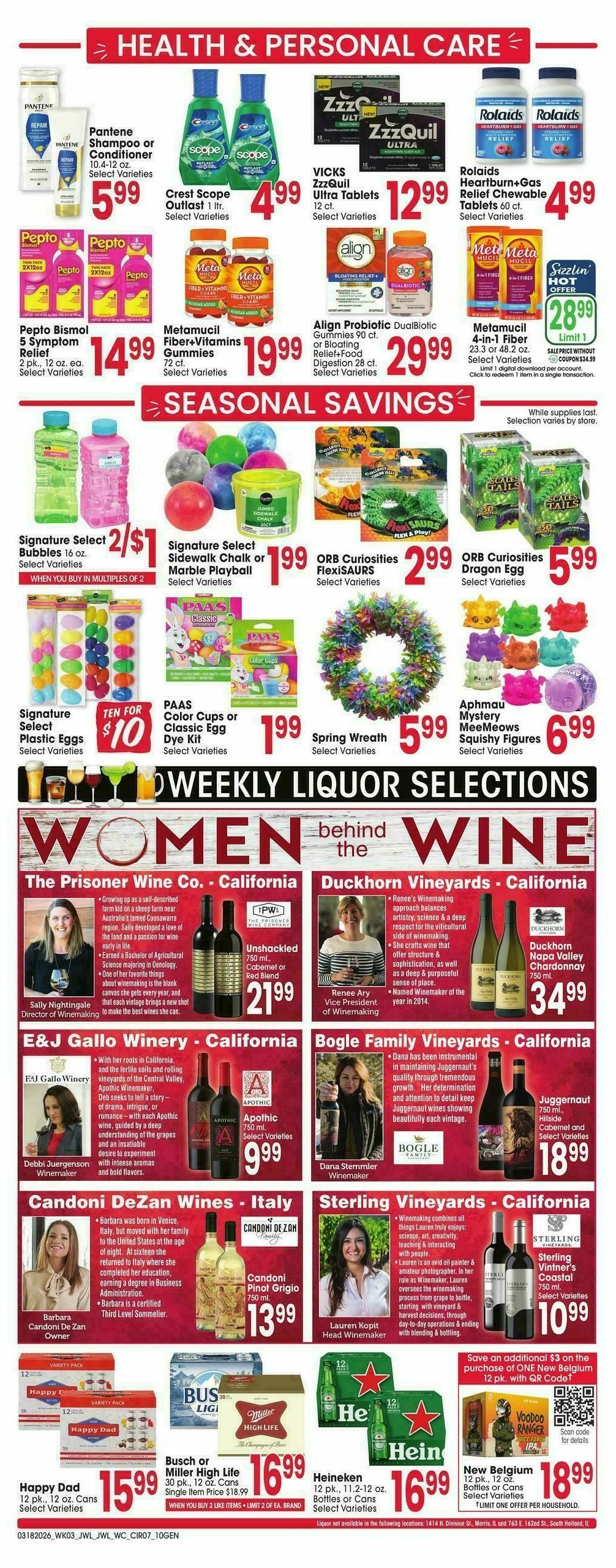 Jewel Osco Weekly Ad from March 18