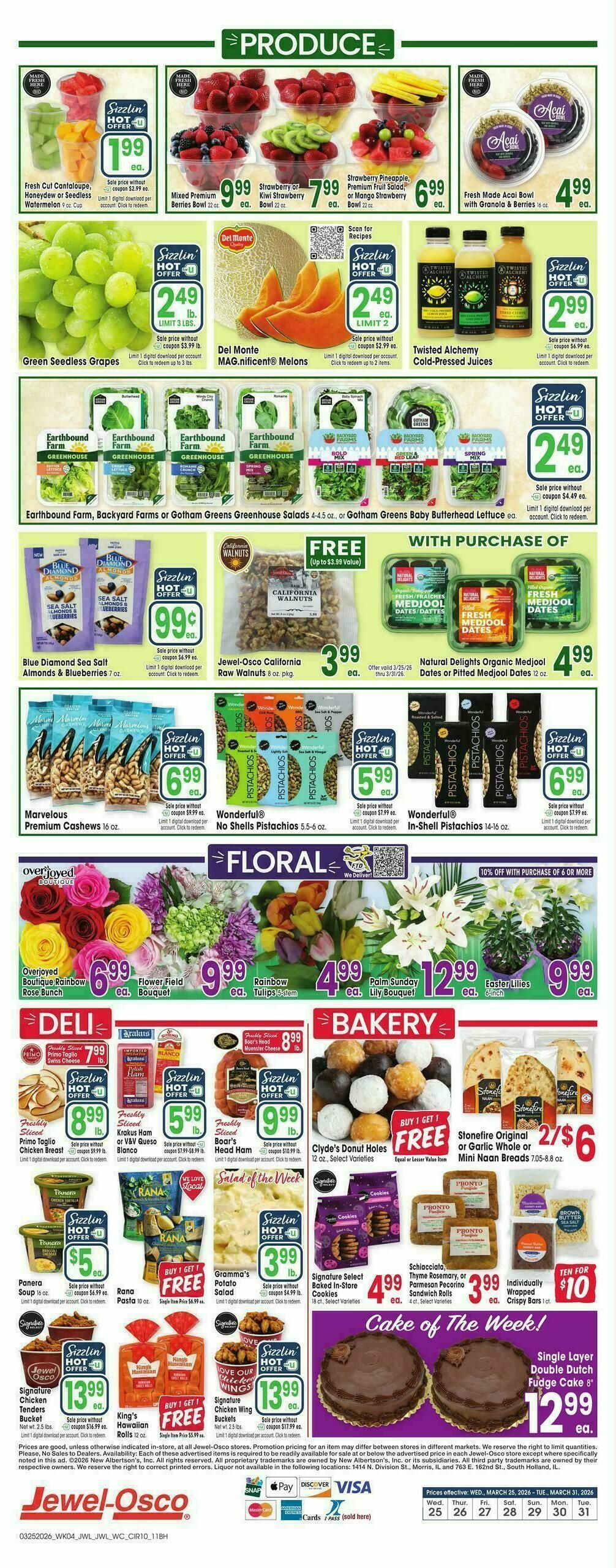 Jewel Osco Weekly Ad from March 25