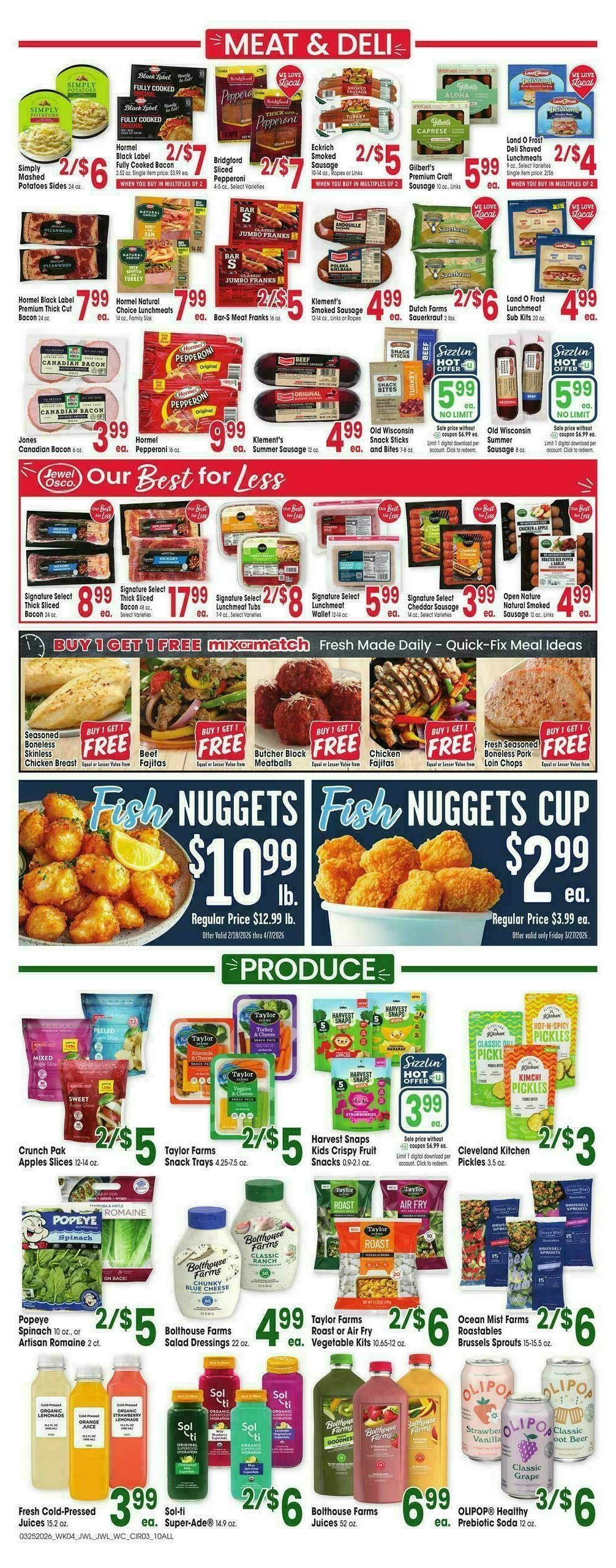 Jewel Osco Weekly Ad from March 25