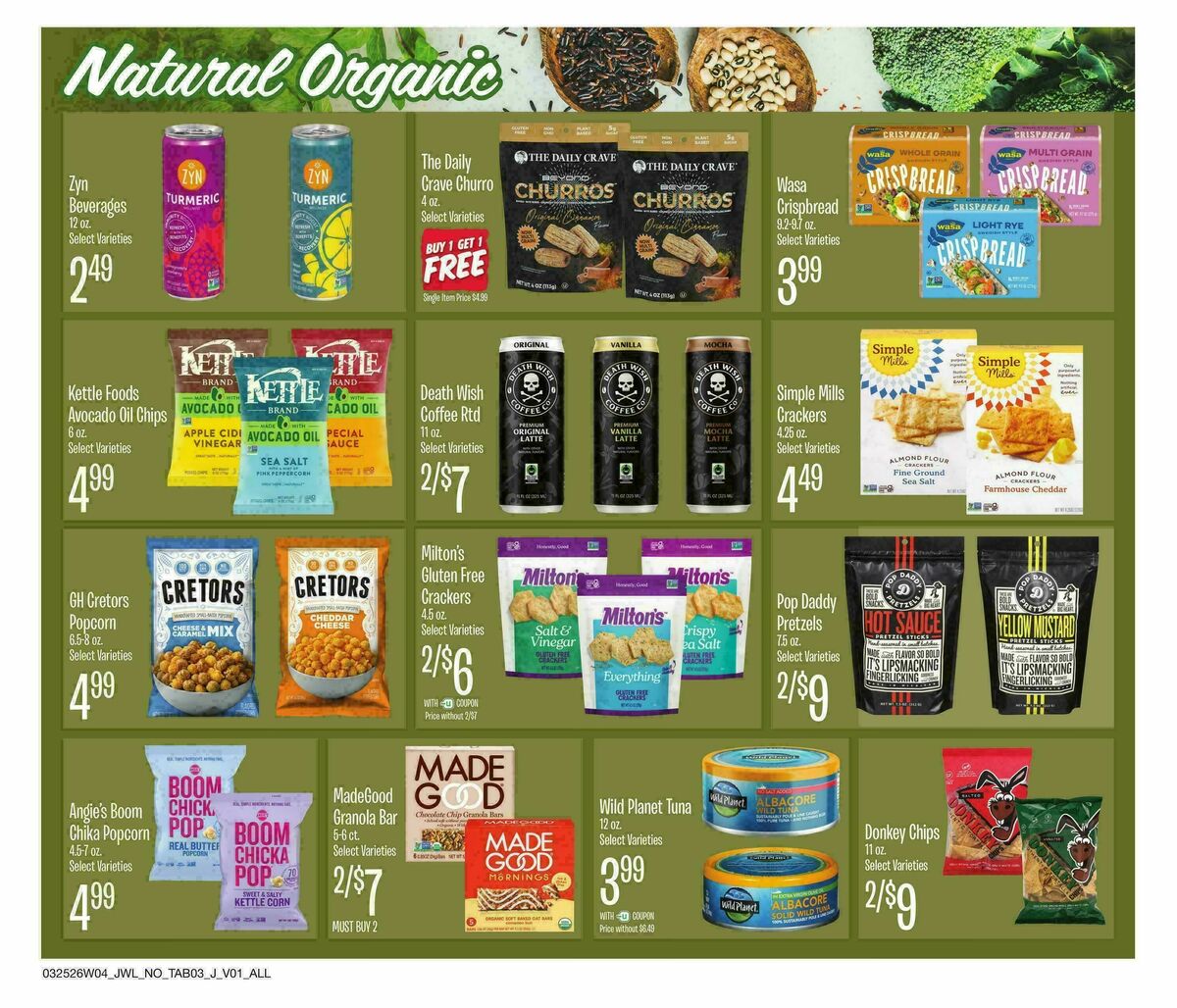 Jewel Osco Organics Guide Weekly Ad from March 25