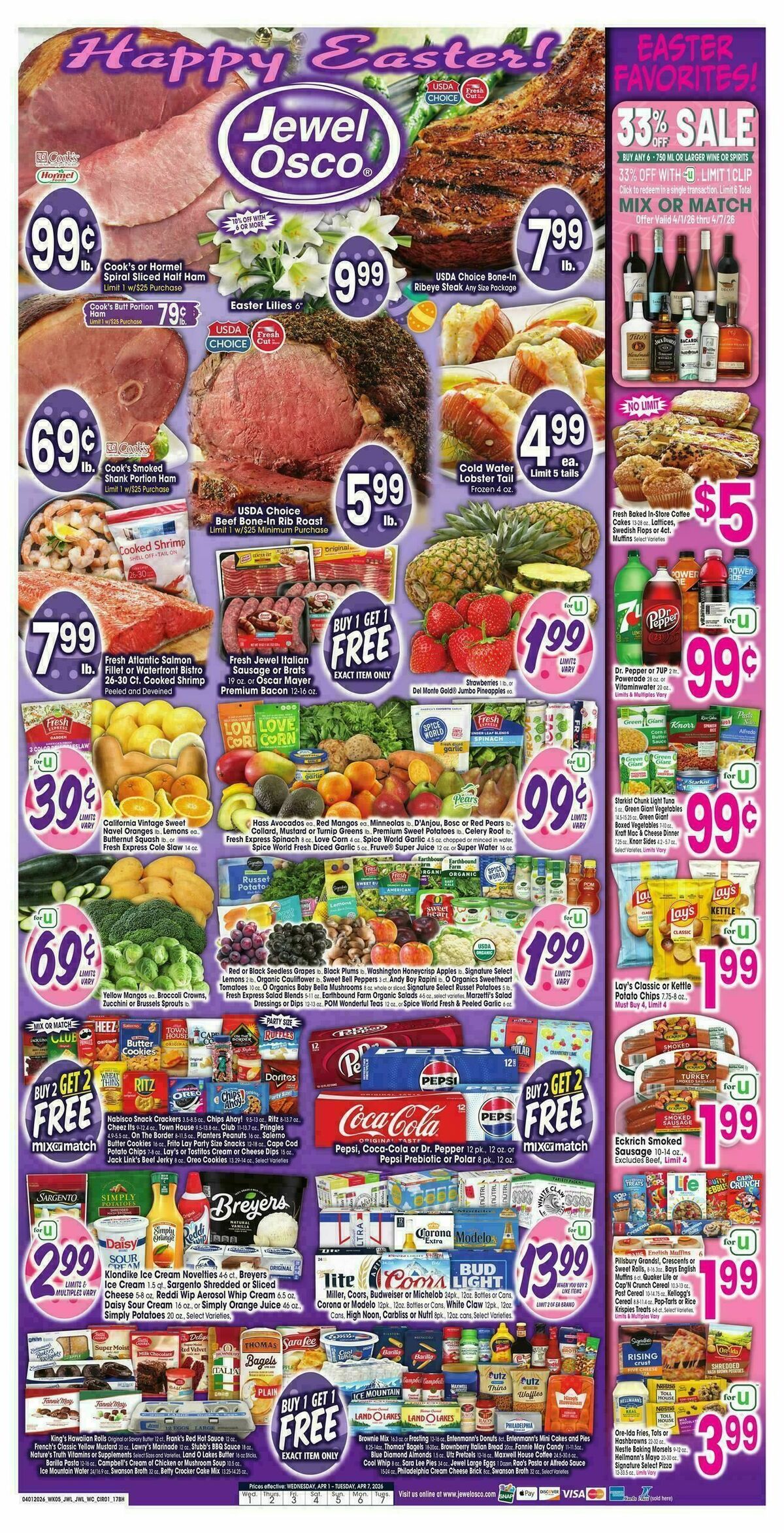 Jewel Osco Weekly Ad from April 1