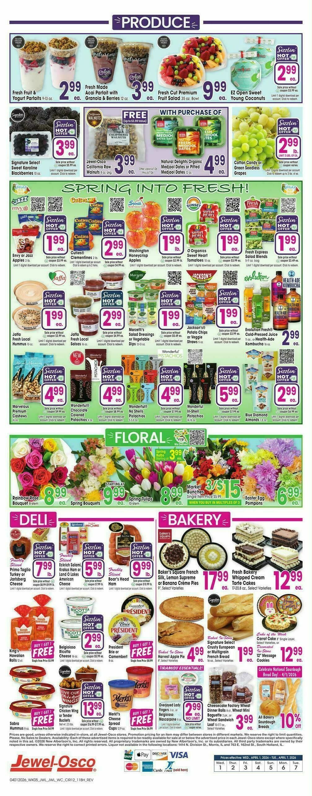 Jewel Osco Weekly Ad from April 1