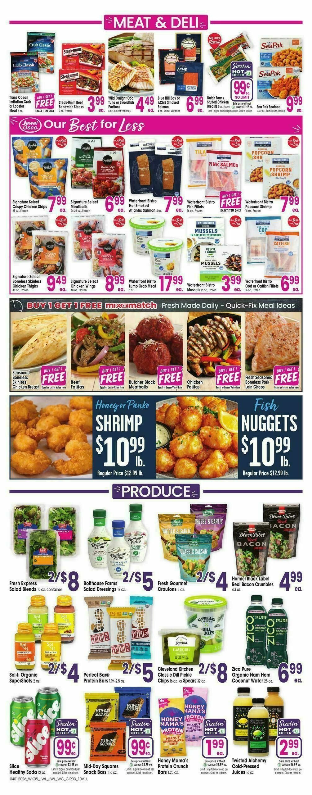 Jewel Osco Weekly Ad from April 1