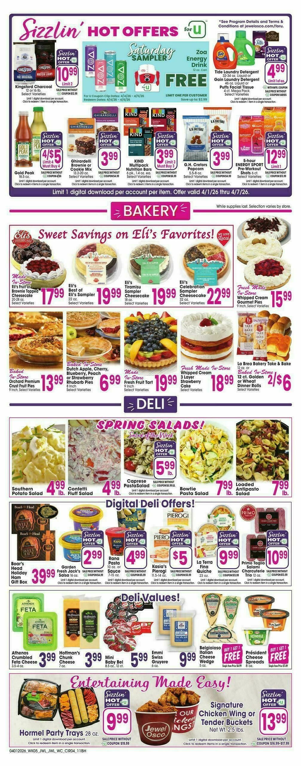 Jewel Osco Weekly Ad from April 1