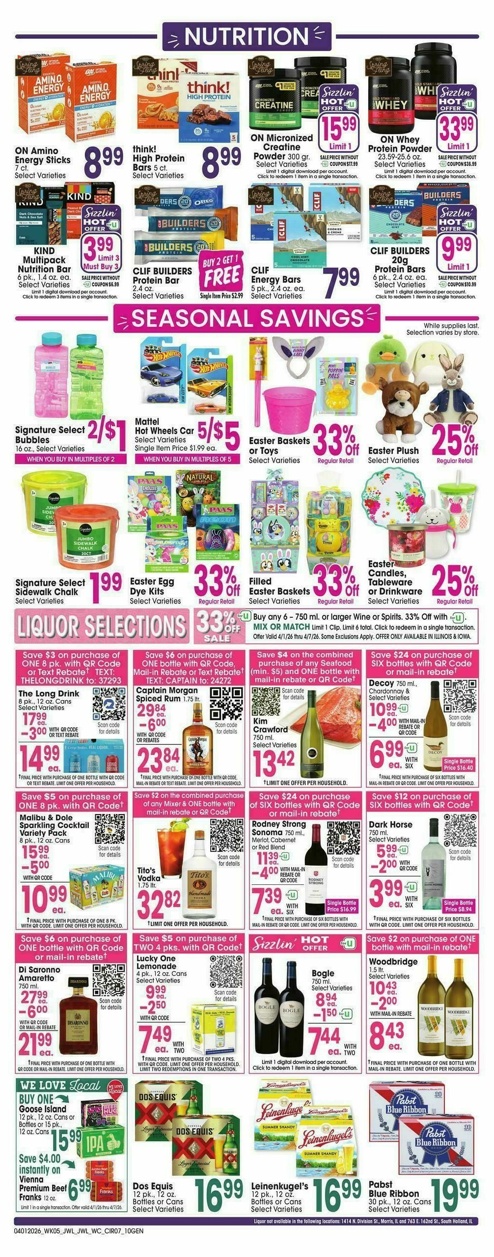 Jewel Osco Weekly Ad from April 1