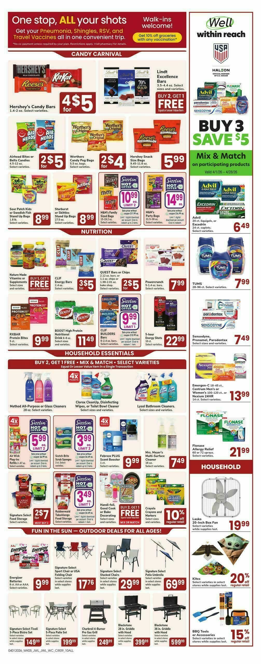 Jewel Osco Weekly Ad from April 1