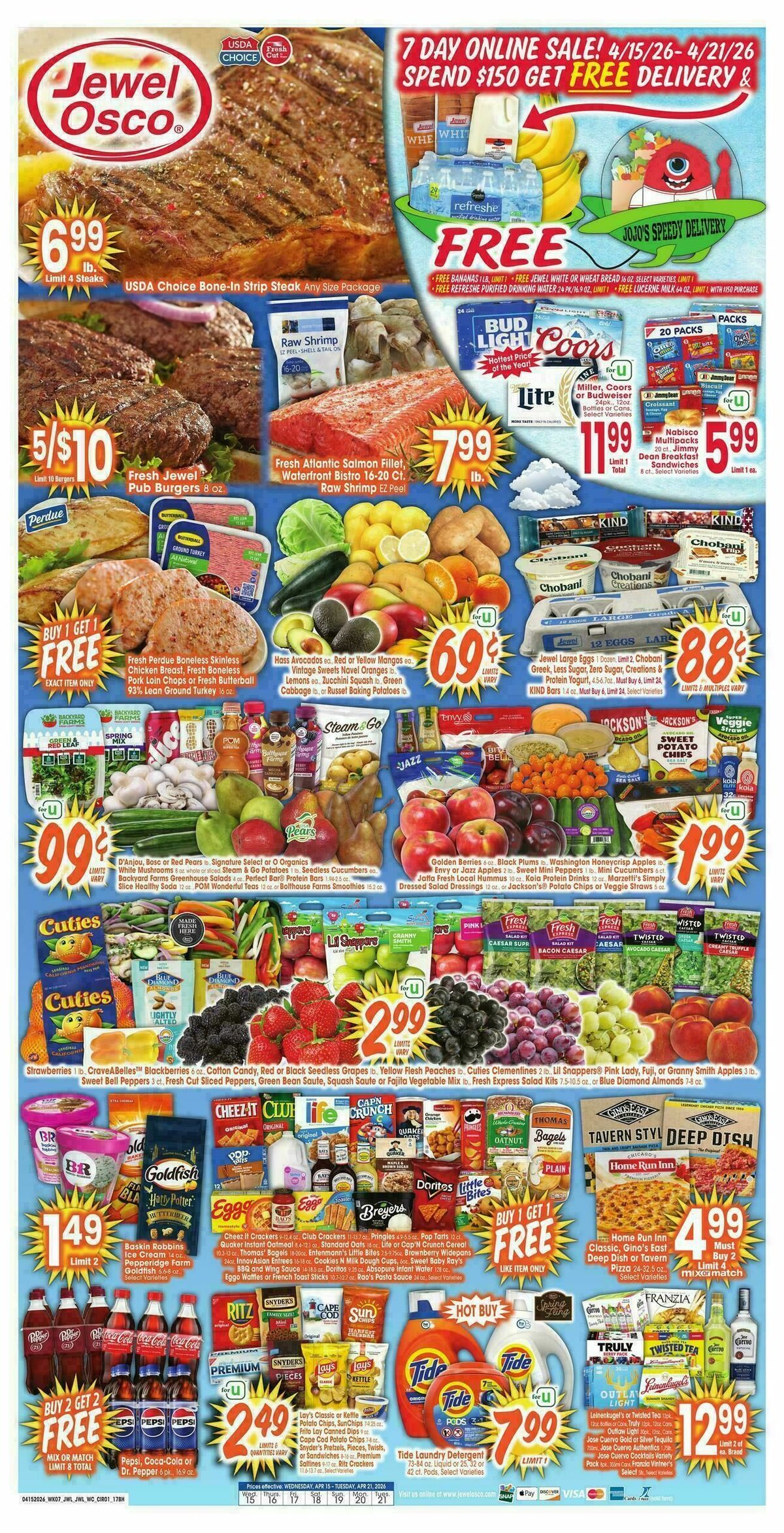 Jewel Osco Weekly Ad from April 15