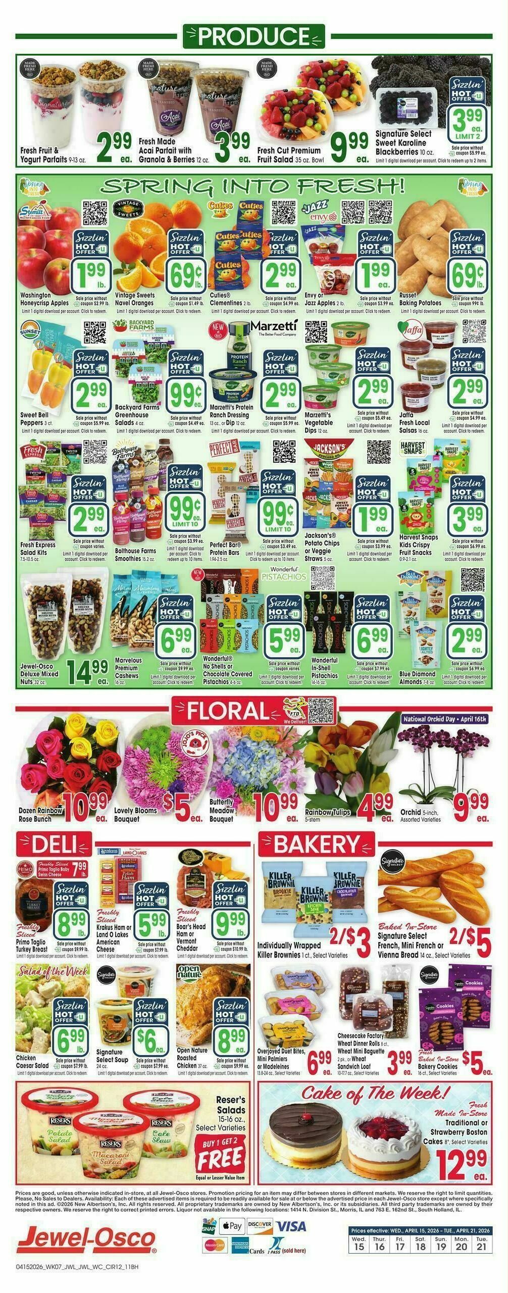 Jewel Osco Weekly Ad from April 15