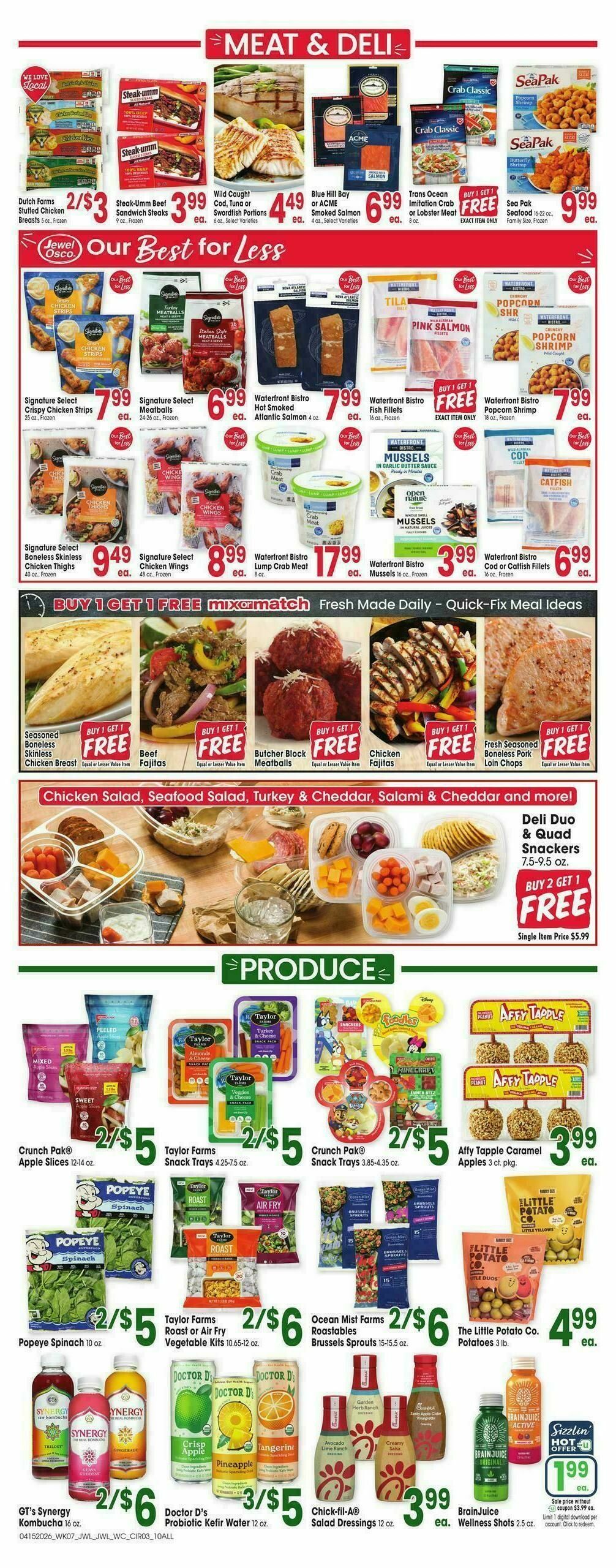 Jewel Osco Weekly Ad from April 15