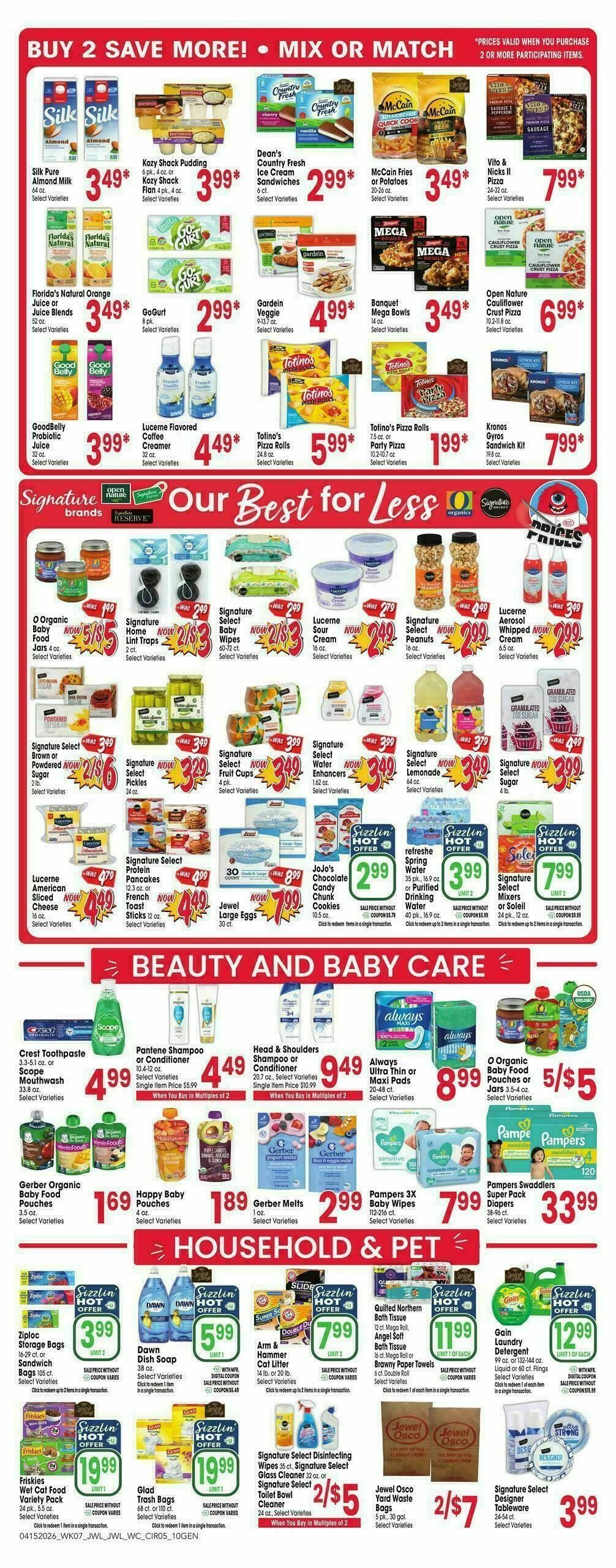 Jewel Osco Weekly Ad from April 15