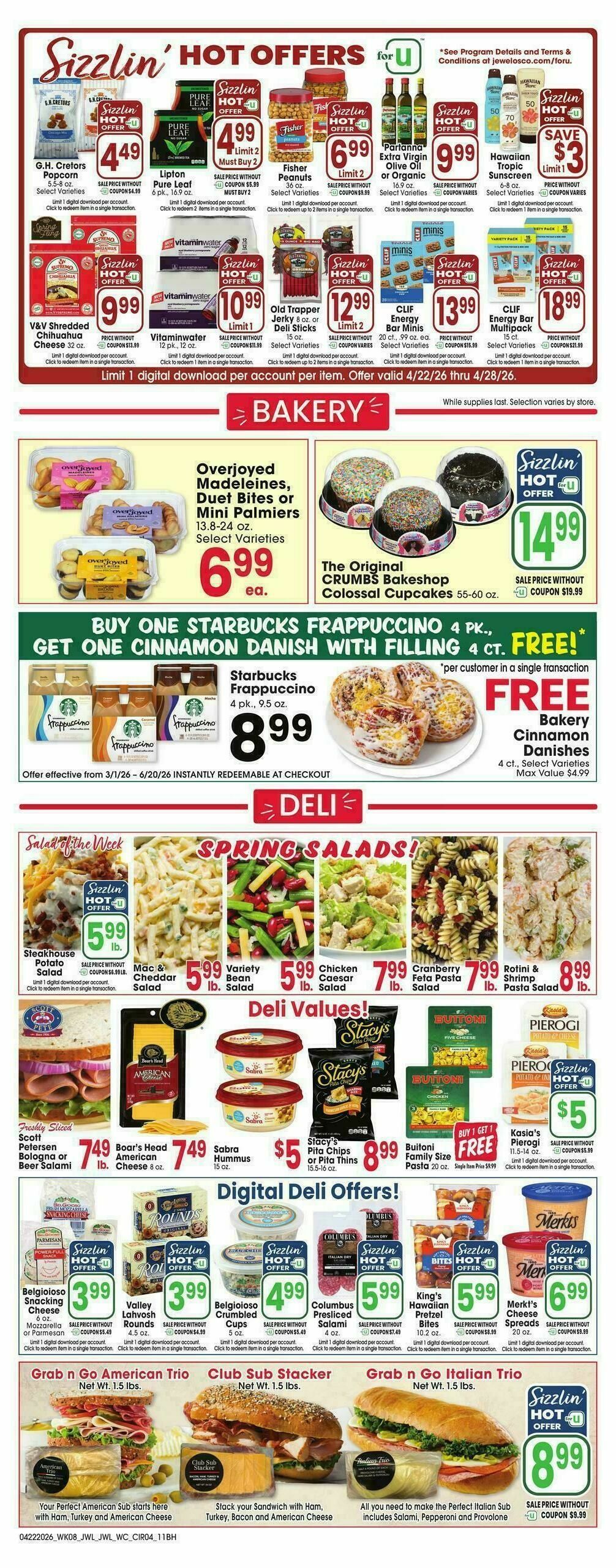 Jewel Osco Weekly Ad from April 22