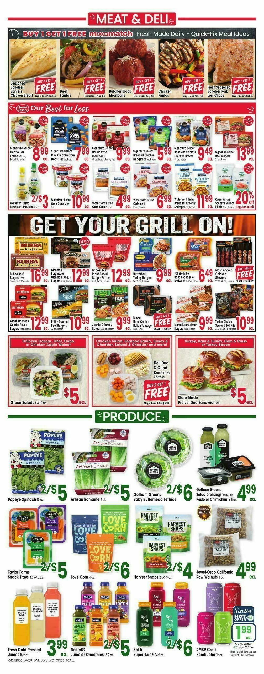 Jewel Osco Weekly Ad from April 29