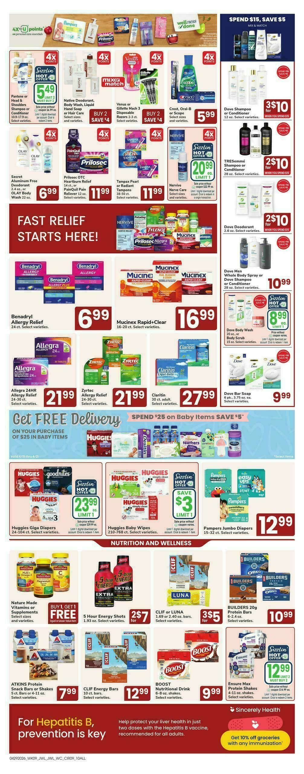 Jewel Osco Weekly Ad from April 29