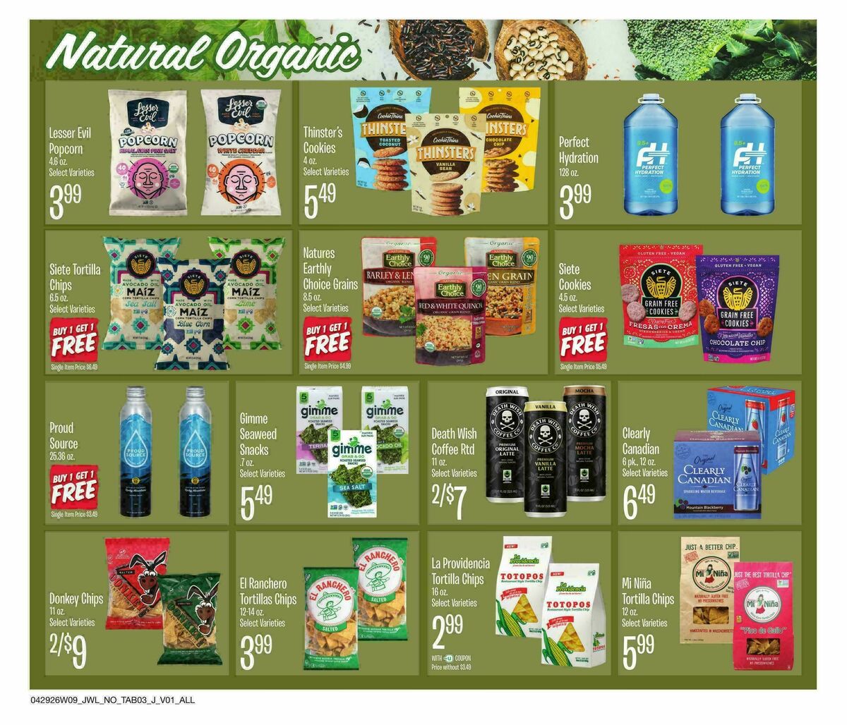 Jewel Osco Organics Guide Weekly Ad from April 29
