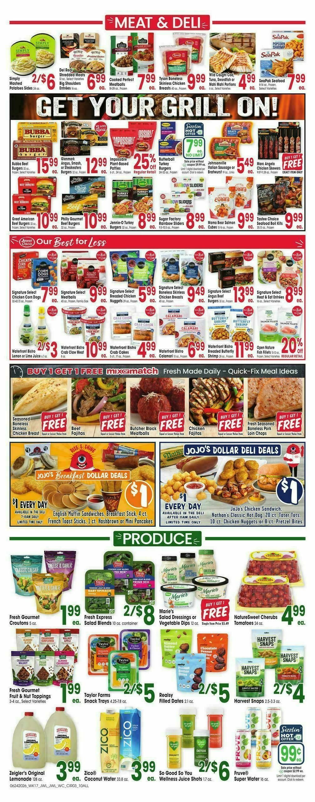 Jewel Osco Weekly Ad from June 24