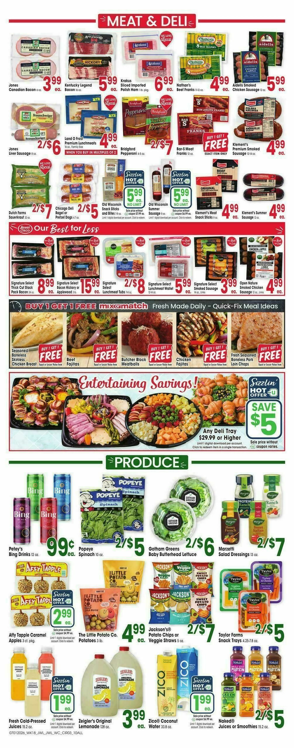 Jewel Osco Weekly Ad from July 1