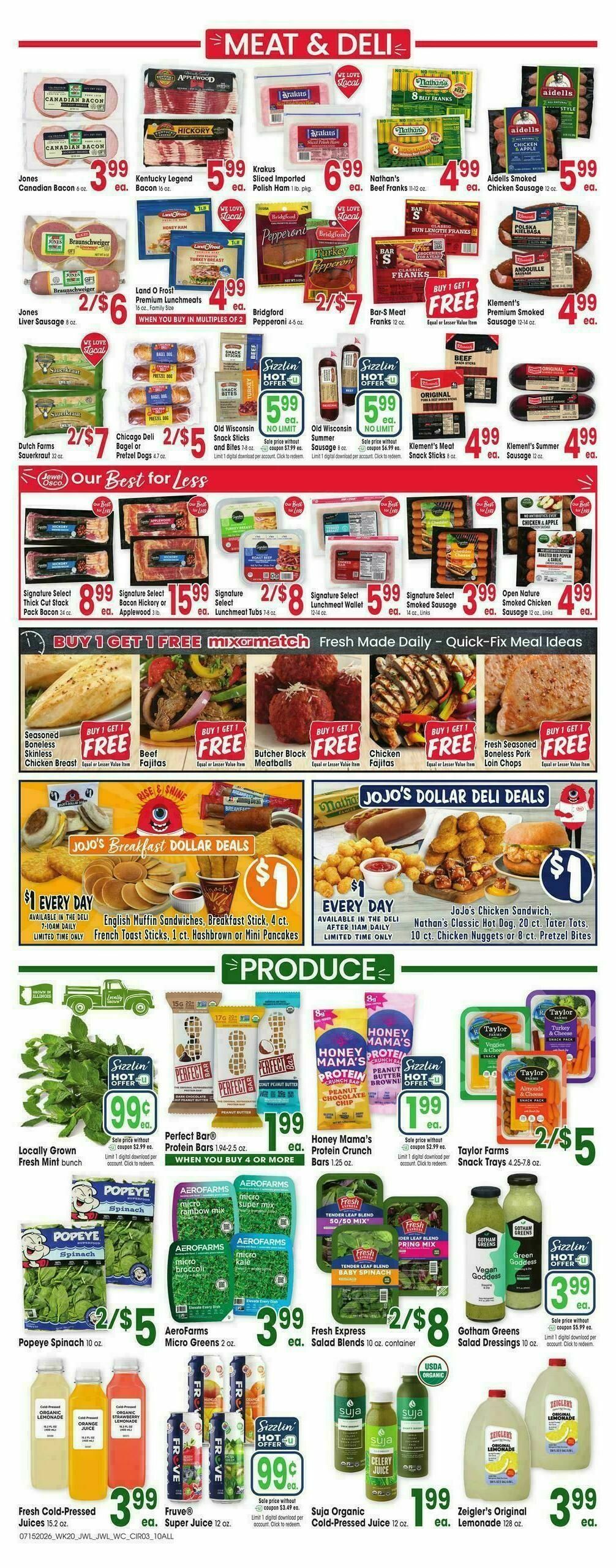 Jewel Osco Weekly Ad from July 15