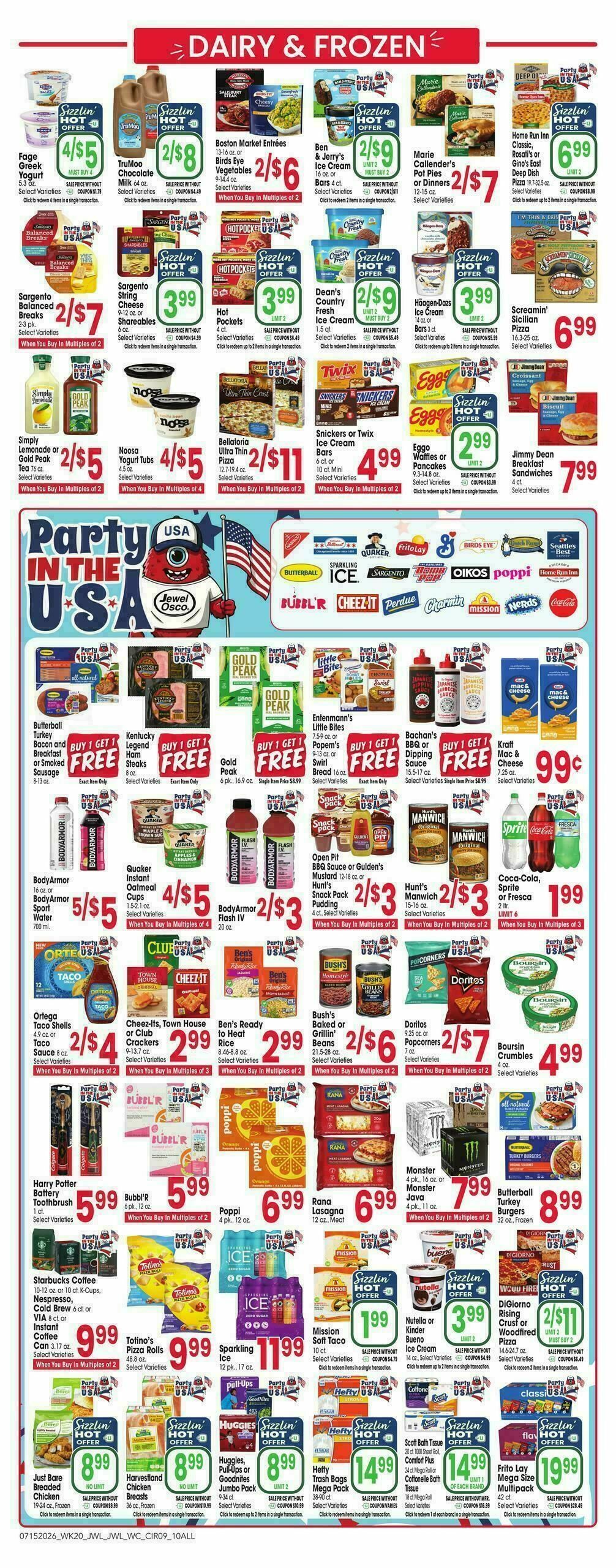 Jewel Osco Weekly Ad from July 15