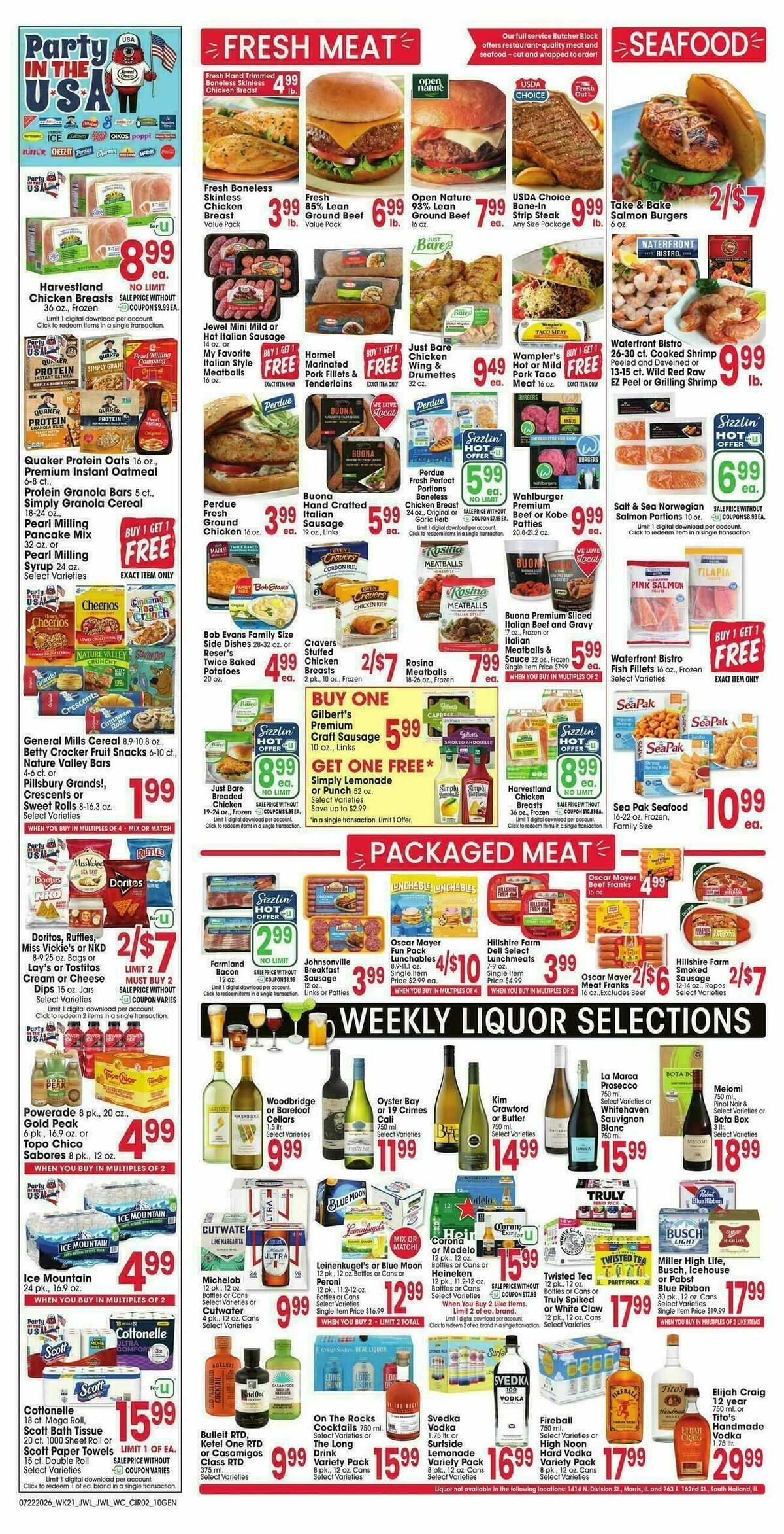 Jewel Osco Weekly Ad from July 22