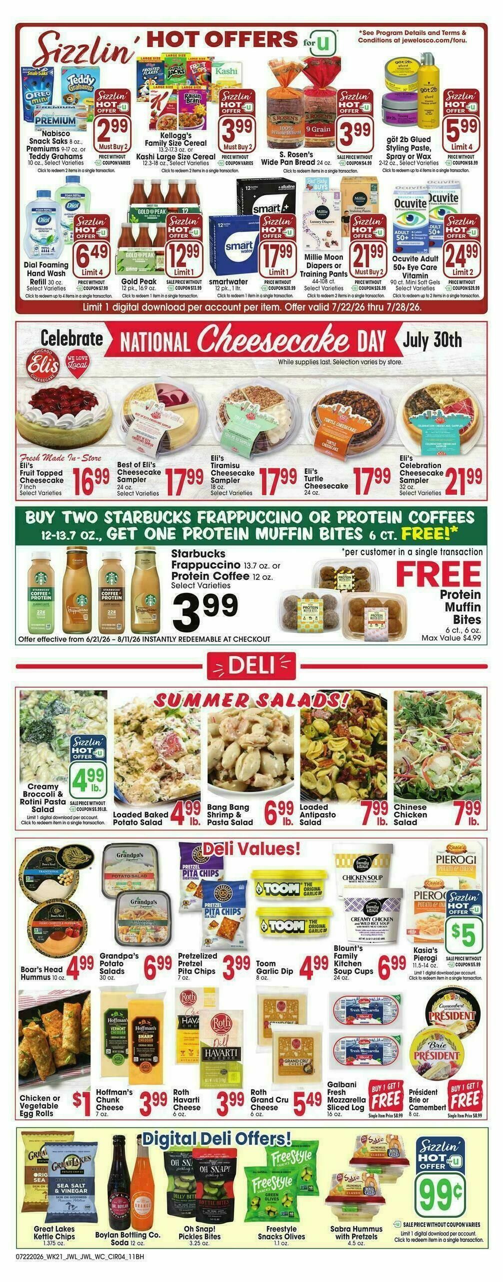 Jewel Osco Weekly Ad from July 22