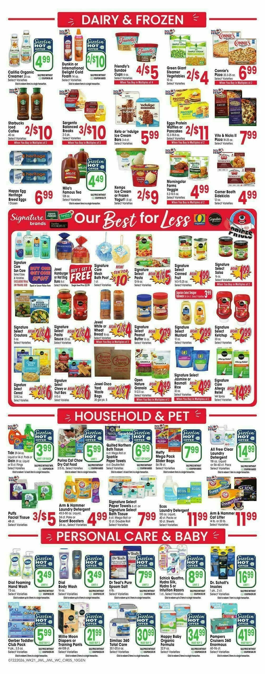 Jewel Osco Weekly Ad from July 22