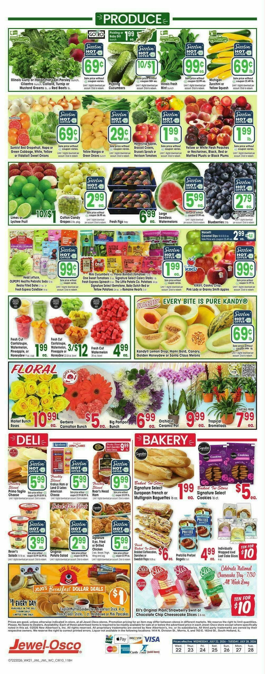 Jewel Osco Weekly Ad from July 22