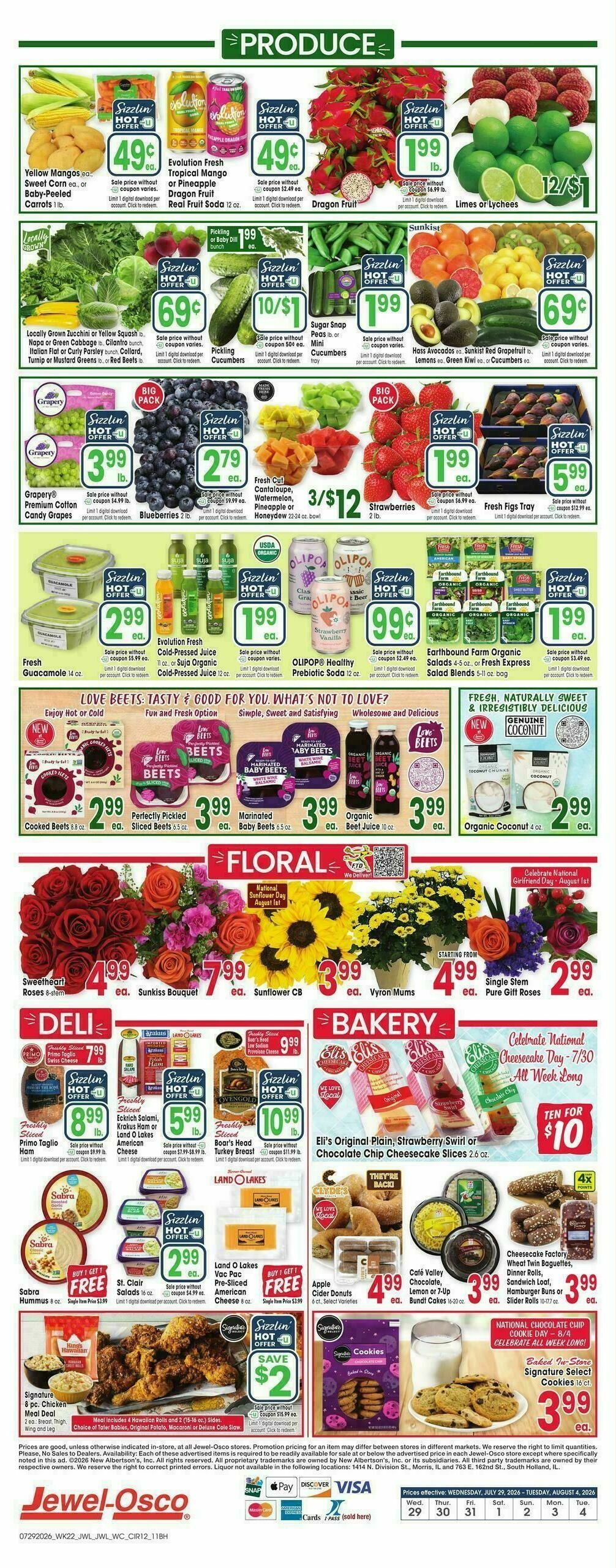 Jewel Osco Weekly Ad from July 29