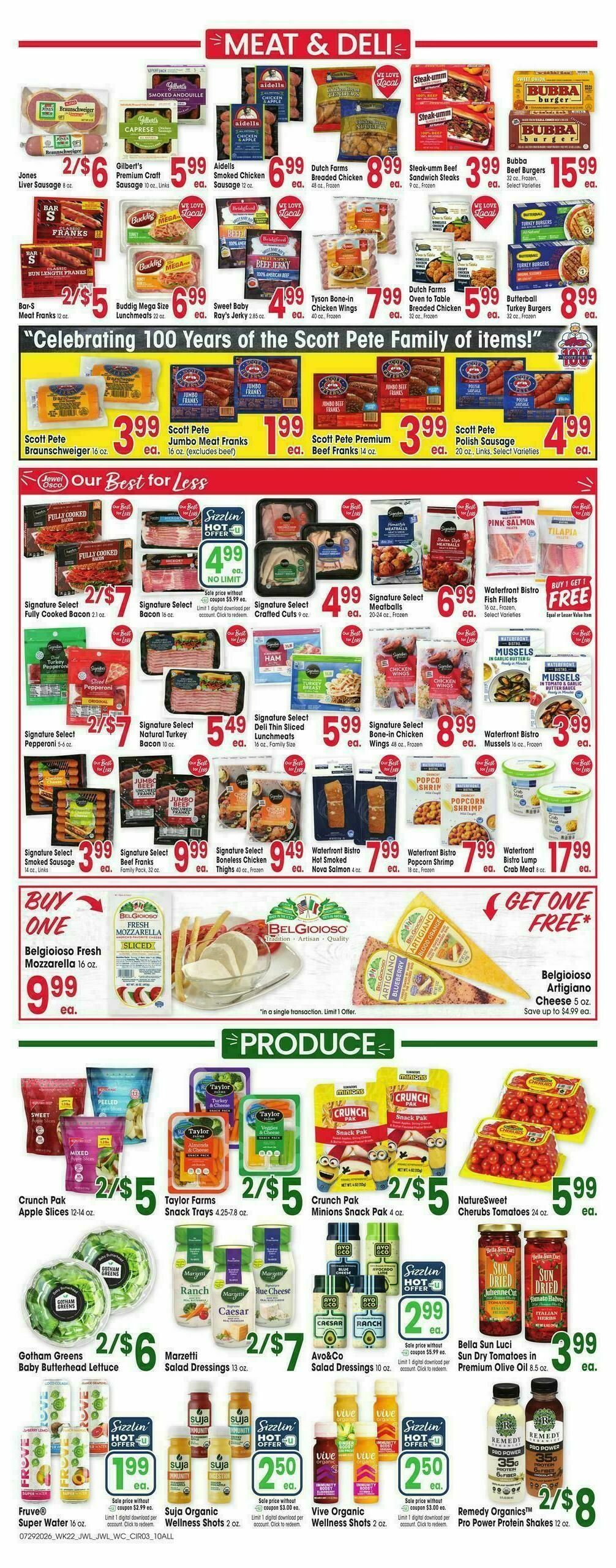 Jewel Osco Weekly Ad from July 29