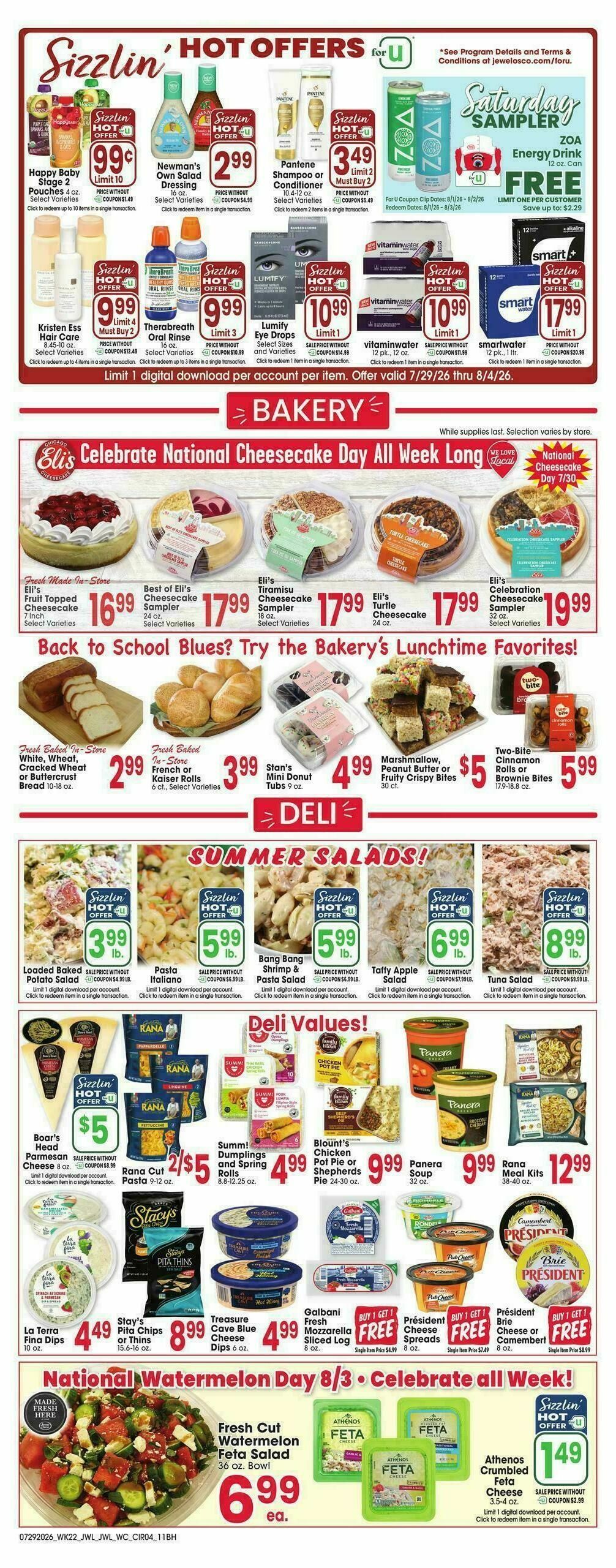 Jewel Osco Weekly Ad from July 29