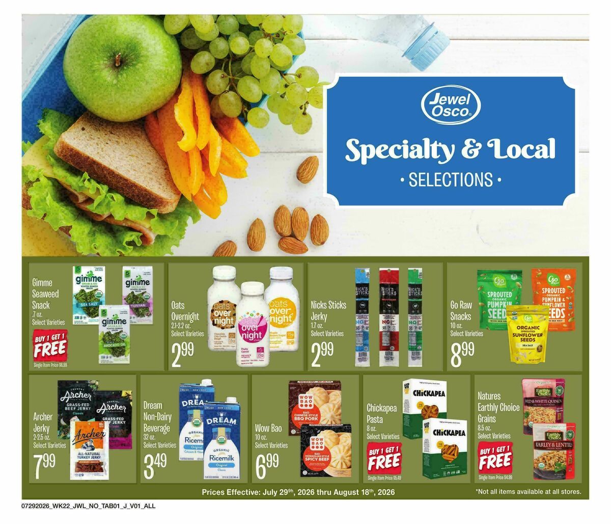 Jewel Osco Organics Guide Weekly Ad from July 29