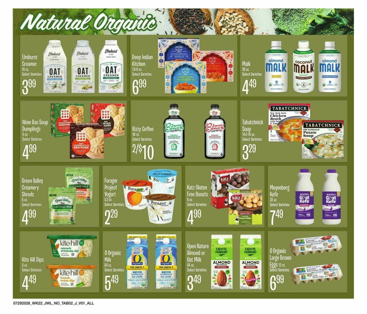 Jewel Osco Organics Guide Weekly Ad from July 29