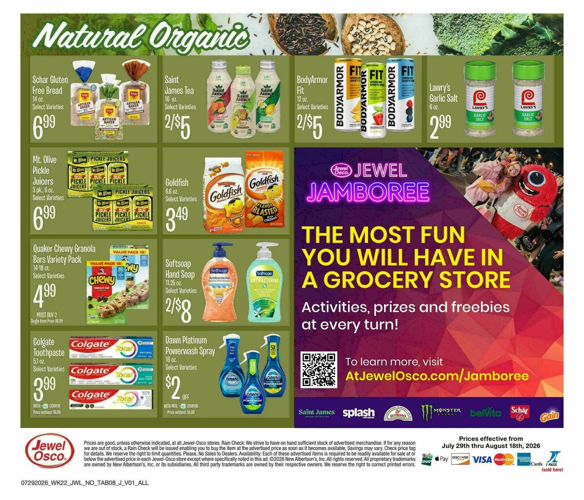 Jewel Osco Organics Guide Weekly Ad from July 29